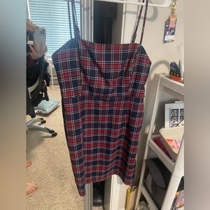 Forever 21 Red and blue plaid dress ! Size Large